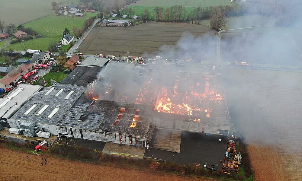 Großbrand in Neuenkirchen: Ursache weiterhin unklar