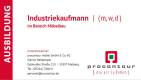 Ausbildung Industriekaufmann